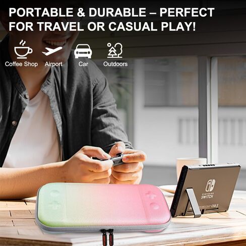 Timetop Carry Casing for Nintendo Switch 2 مع واقي شاشة واحد ، متوافق مع Switch New Switch 2 2025 Console Console Carry Carry Care of Travel and Storage ، وعقد وحدة تحكم و 12 خراطيش لعبة in Kuwait