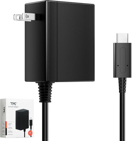 TPC 39W Charger for Nintendo Switch, 15V 2.6A AC Adapter Fast Charging with 5FT USB-C Cord, Compatible with Switch Lite, OLED, Steam Deck, Support TV Mode (Green/Blue) in Saudi Arabia