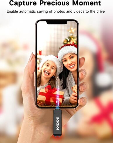 محرك أقراص فلاش SCICNCE 512GB مخصص لـ iPhone و USB Memory Photo Stick Storage لمقاطع فيديو الصور والتوصيل ولعب أي تطبيق مطلوب ، متوافق مع iPhone iPad Android وأجهزة الكمبيوتر (Silver Metal) in Kuwait