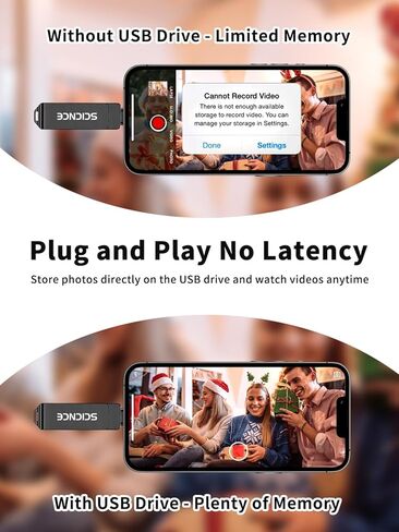 محرك أقراص فلاش SCICNCE 512GB مخصص لـ iPhone و USB Memory Photo Stick Storage لمقاطع فيديو الصور والتوصيل ولعب أي تطبيق مطلوب ، متوافق مع iPhone iPad Android وأجهزة الكمبيوتر (Silver Metal) in Kuwait