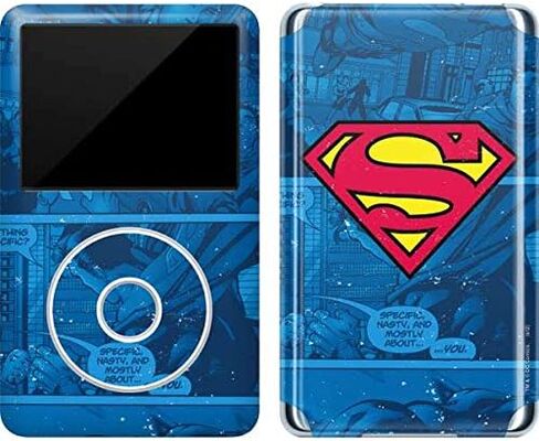 Skinit Decal MP3 Player Skin Compatible with iPod Classic (6th Gen) 80GB - Officially Licensed Superman 2025 Superman & Krypto Watch The Earth Design in Kuwait