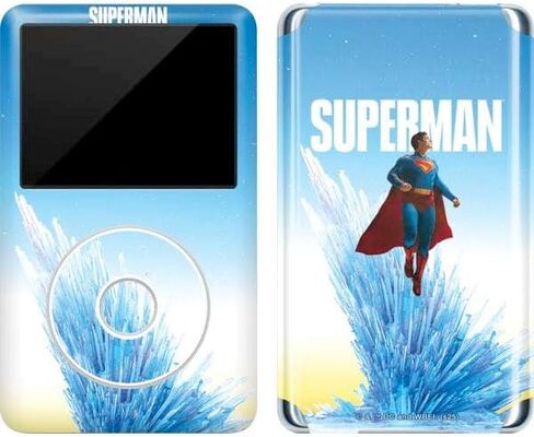 Skinit Decal MP3 Player Skin Compatible with iPod Classic (6th Gen) 80GB - Officially Licensed Superman 2025 Superman & Krypto Watch The Earth Design in Kuwait