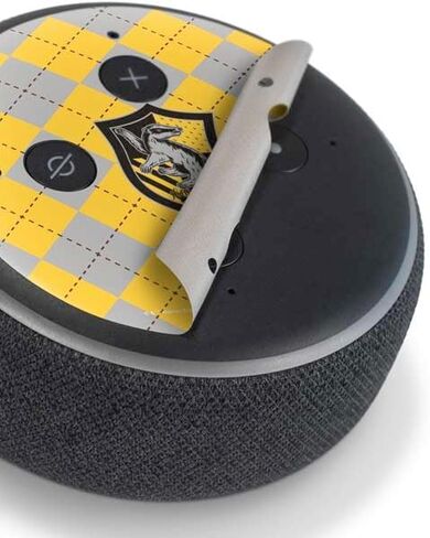 Skinit Decal Audio Skin Compatible with Amazon Echo Dot 3 - Officially Licensed Wizarding World Harry Potter Hufflepuff Crest Design in Saudi Arabia