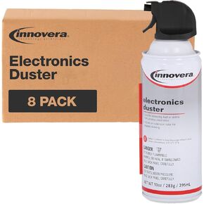 Innovera Compressed Air Duster Cleaner, 10 Oz Can, 8/Pack