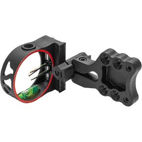 Octane Stryker Lightweight Compact Accurate Ultra-Bright 3-Pin Bow Sight with Hi-Vis Level for Archery, Hunting, Shooting