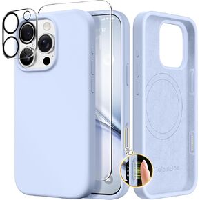 Magnetic for iPhone 16 Pro Case ، متوافق مع Magsafe ، واقي الشاشة + واقي عدسة الكاميرا ، و SiLICONE SILICONE SILICONPRAING PROCKPRACE PROCK FOR IPHON