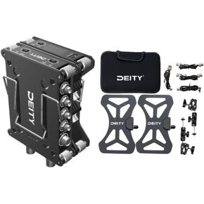 Deity SRD Mini Portable Ultra-Lightweight 4-Channel Radio Frequency Distribution Device (Black) Bundle with Deity BF1 470MHz-1GHz Omnidirectional Lightweight Butterfly Antenna (Black) (2 Items)