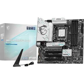 MSI B860M Gaming Plus WiFi Motherboard, mATX - Supports Intel Core Ultra Processors (Series 2), LGA 1851 - DDR5 Memory Boost 8800+ MT/s (OC), PCIe 5.0 x16, M.2 Gen5, Intel Killer 5G LAN, Wi-Fi 7