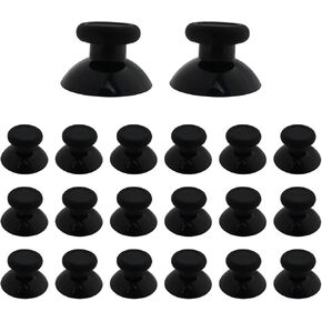 20Pcs Black ABS Plastic Analog Stick Joystick Thumbsticks Controller Thumb Grips Replacement Parts for Xbox One Controller