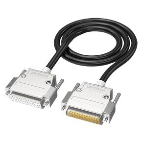 DB25 Male Female Extension Cable 26AWG 25Pin Double Shielding Wire High Resistance PVC Black Various Length