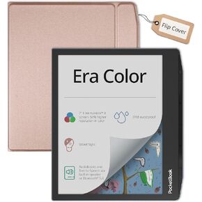PocketBook Era Color E-Reader with Flip Cover in Shiny Beige | Eye-Friendly 7'' E-Ink Kaleido 3 Touch-Screen | Audio-Book & E-Book Reader | Waterproof | Text-to-Speech Function | Stormy Sea