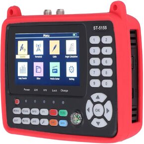 Signal Measuring Meter, Satellite Finder AV Output and Input for Antenna Cable TV System (US Plug)
