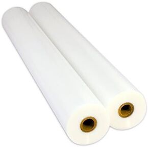 USI WrapSure Standard Thermal Roll Laminating Film, 1 Inch Core, 3 Mil, 25 Inches x 250 Feet, Clear, Gloss Finish, 2-Pack