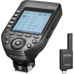 GODOX FT433-S HSS TTL Wireless Flash Trigger for Sony Camera,433 MHz Signal Control,TCM Switch,Hot Shoe,Single-Contact, Rapid-Fire