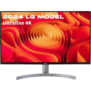 LG 32" Class Ultrafine 4K UHD IPS Monitor with Built-in Speakers & Tilt/Height Adjustable Stand, HDR10, 60Hz, 5ms, White 2024 Model (Renewed)