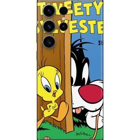 Skinit Decal Phone Skin Compatible with Galaxy S23 Ultra - Officially Licensed Looney Tunes Tweety Bird iPod Design