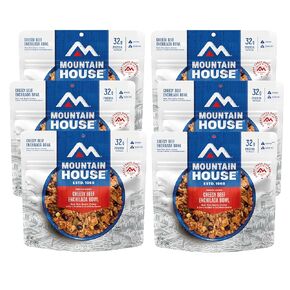 Mountain House Cheesy Beef Enchilada Bowl | Freeze Dried Backpacking & Camping Food | Gluten-Free | 2 Servings