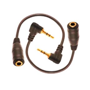 3.5mm Audio Extension Cable, Right Angle Male to Female Adapter, 135mm Length, 2-Pack
