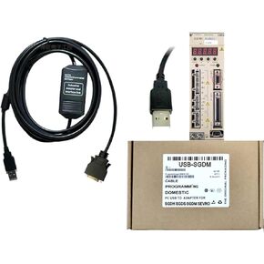 USB-SGDM for SGDH SGDS SGDM SGM7J Servo Driver Debugging Download Data Line Black 3 metres(RS232 Port)
