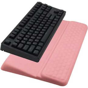Computer Keyboard Stand Pad with Wrist Rest, Ergonomic Comfy Tilted Keyboard Stand Riser Holder Pad for Office Home (Black)