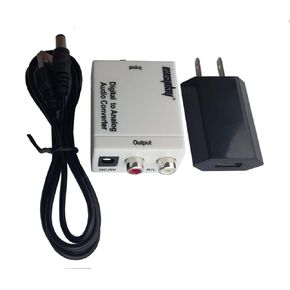 Easyday Digital Toslink SPDIF to Analog Audio Adapter Converter RCA Optical for HDTV Tv DVD