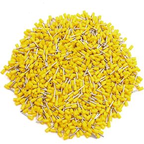 1000pcs AWG18 1mm2 Automotive Insulated Cord End Terminal Wire Ferrules Yellow Vehicle Components