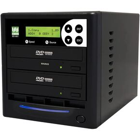 1 to 1 24X DVD Duplicator SATA CD DVD Burner - Standalone Copier Duplication Tower WY-S1T-DVD-BK