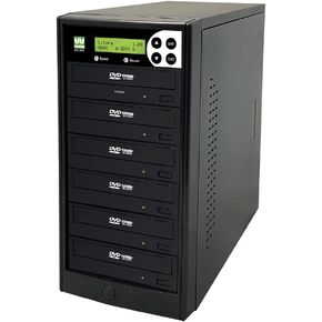 1 to 5 24X DVD Duplicator SATA CD DVD Burner - Standalone Copier Duplication Tower WY-S5T-DVD-BK