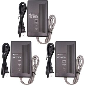 (3-Pcs) BC-27CR Battery Charger for BT-50Q BT-52Q BT-52QA BT-56Q Battery Total Station 3-pin