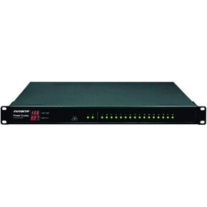 Seco-Larm PH-U1820-PULQ Rack-Mount DC CCTV Power Supply, 18 Outputs, 20 Amps, PTC Fuse Protected, LCD Display, LED Status Indicators for Each Output, for Rack Mounting or Stacking On a Shelf