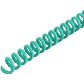 Spiral Coil Binding Spines 8mm x 381mm (5/16 x 15-inch) 4:1 [pk of 100] binds Legal Size, Color: Turquoise (PMS 3255 C) Blue Green