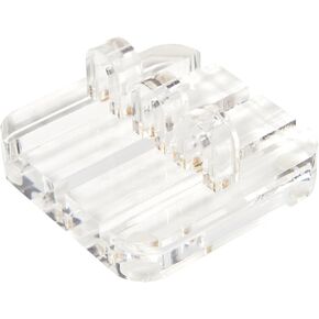 russell+hazel Acrylic Cable Manager, 3" x 1.5" x 3", Cord Organizers, Desktop Organization, Clear Acrylic with Gold Magnets, (98139)