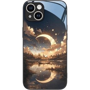 Fantasy-Themed Phone Case for iPhone 15/16 Series - Liquid Glass Material, Naked Phone Feel (Style 05, iPhone 15 Pro) Black