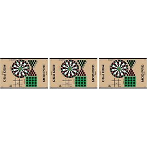 Morrell Yellow Jacket MOD Pro Games Wrap with Tic Tac Toe, Archery Pong, Connect 3, and Dart Board Bullseye for Archery Target, 3 Pack, Tan