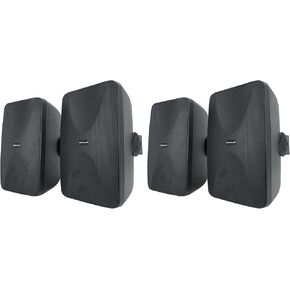 Rockville (4) WET-6525B 6.5" 70V Commercial Indoor/Outdoor Wall Speakers in Black