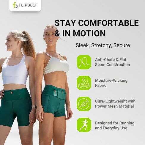 FlipBelt شورت نسائي Air Comp 5 بوصة - أسود - XL in Kuwait