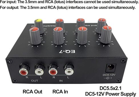 EQ 7 Band Sound Inquarizer Home Audio ، 2 Tenda Car Audio Equalizer ، 3.5mm Interface Digital Extereo Equalizer for Home Audio ، in Saudi Arabia