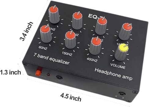 EQ 7 Band Sound Inquarizer Home Audio ، 2 Tenda Car Audio Equalizer ، 3.5mm Interface Digital Extereo Equalizer for Home Audio ، in Saudi Arabia