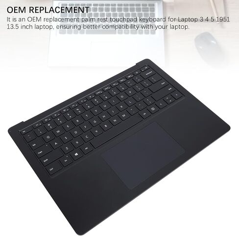 استبدال Ebtools لجهاز الكمبيوتر المحمول السطحي 3 4 5 1951 13.5 بوصة ، لوحة مفاتيح محمول محمول كاملة الحجم الكامل مع لوحة مفاتيح اللمس ، لوحة مفاتيح خلفية (أسود) in Kuwait