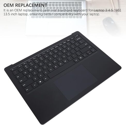 EBTOOLS Replacement for Surface Laptop 3 4 5 1951 13.5 Inch, Ultra Slim Full Size Laptop Palmrest Keyboard with Touchpad, Backlit Keyboard (Black) in Saudi Arabia