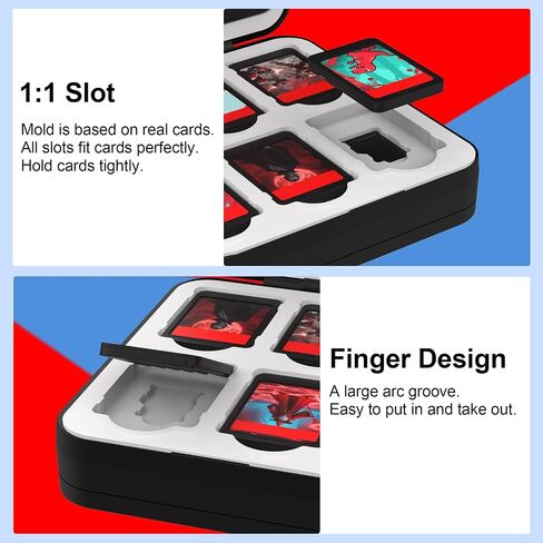 Quolumpia 48 Card Card Case متوافق مع Nintendo Switch 2/OLED/Switch/Switch Lite ، تخزين 48 بطاقة لعبة و 80 بطاقات Micro SD ، قذيفة سوداء ، صلبة ، إغلاق مغناطيسي ، لينينج السيليكون الناعم in Saudi Arabia