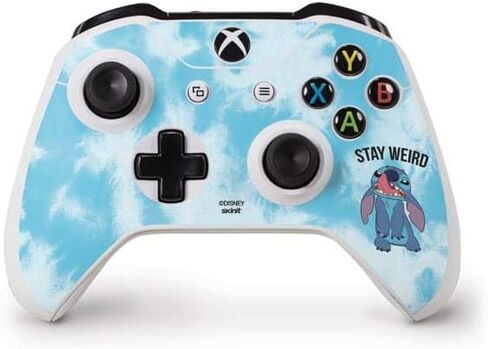 Skinit Decal Gaming Skin Compatible with Xbox One S Controller - Officially Licensed Disney Lilo and Stitch Stay Weird Design in Saudi Arabia