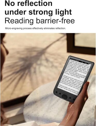 BK6025 ePaper Reader, Portable eBook Reader with 6 inch Ink Screen, Font Sizes Adjustment, Audiobooks, Eye Friendly EReader Devices with Protective Case, Support Up to 32G (4G) in Saudi Arabia