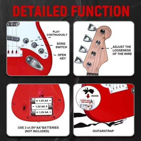 16inch Mini Guitar Toy for Kids and Beginners, Electric Guitar with Strap for Toddlers and Boys and Girls Instrument Toys in Saudi Arabia