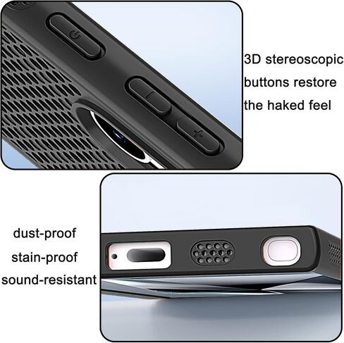 Ysnzaq Cooling Case for Samsung Galaxy S22, Support Wireless Charging & Car Mount, Honeycomb Phone Case for Samsung Galaxy S22 SR Black in Saudi Arabia