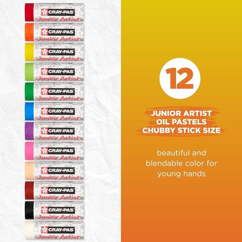 SAKURA Cray-Pas Junior Artist Oil Pastel Set, 50 Sticks in Kuwait