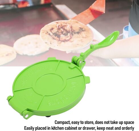 Press Tortilla 8in طباخ ألومنيوم سبيكة العجين اضغط على تورتيلا ترقق الأدوات متعددة الوظائف المطبخ (الفضة) in Kuwait