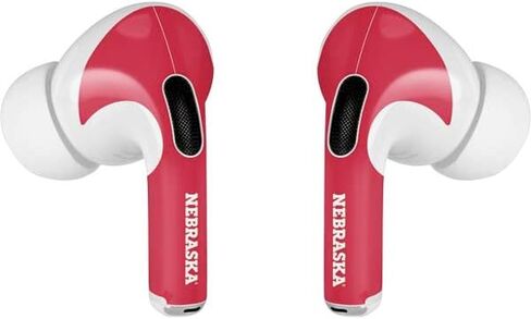 Skinit Skinit Audio Audio Skin متوافق مع Airpods Pro 2nd Gen - جامعة نبراسكا هوسكر تصميم الأمة in Kuwait