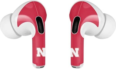 Skinit Skinit Audio Audio Skin متوافق مع Airpods Pro 2nd Gen - جامعة نبراسكا هوسكر تصميم الأمة in Kuwait