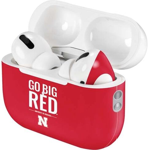 Skinit Skinit Audio Audio Skin متوافق مع Airpods Pro 2nd Gen - جامعة نبراسكا هوسكر تصميم الأمة in Kuwait